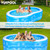 102” x 63” x27” Full-Sized Large Inflatable Pool with Seats Handles, Extra Large Blow Up Durable Thickened Pools for Outdoor
