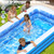 Inflatable Pool with Pool Lights and Seat, Durable Thickened Large Size Family Inflatable Pools for Adults Blow Up Pools,110" x 63" x 20"