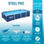13 Foot x 32 Inch Rectangular Above Ground Outdoor Pool Steel Framed Vinyl Swimming Pool with 1,506 Gallon Water Capacity