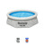 Set, 8' x 24" Round Inflatable Outdoor Backyard Pool with 497 Gallon Water Capacity and 330 GPH Filter Pump