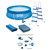 Intex 15'x48 Round Inflatable Outdoor Above Ground Swimming Pool Set with Ladder, Filter Pump