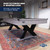 American Legend Kirkwood 90” Billiard Table with Rustic Finish, K-Shaped Legs and Black Cloth, Brown