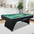 7FT Pool Table with Automatic Ball Return, Modern Arched-Leg Billiards Table with Durable Matte-Black Finish