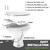 Attachment with Dual Nozzles, Adjustable Pressure, Front/Rear/Self Cleaning, Upgrade for Trailer, Motorhome, RV Bathroom (White-Black)