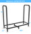 2.8ft Firewood Rack Holder, Adjustable Heavy Duty Fire Log Stacker Stand for Fireplace