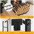 facka 40 Inch Heavy Duty Firewood Rack Outdoor with Cover, Waterproof Log Storage for Fireplace