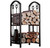 Fireplace Firewood Log Rack 5-Piece Storage Logs Holder with Tools Set with 4 Tools Set Fireside