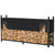 Heavy-Duty 8 ft Firewood Rack with Waterproof Cover & Firewood Carry Bag, Outdoor Indoor Wood Log Holder for Fireplace