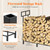 Lifewit 4 FT Firewood Rack Outdoor with Waterproof Cover, Indoor/Outdoor Wood Storage with Side Pocket