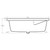 Durable Replacement 40" x 24" | Camper Trailer RV Tub | Alpha | Tub | Parchment