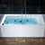 Whirlpool Heated Jetted Tub in White with Left Drain, Matte Black Finish, BS428-L-MB02