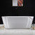 Soaking Tub, White Acrylic (Matte Black Drain/Overflow), B0013-MB-Drain &O