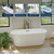Bathtub, Deep Soaking Tub with Non-Slip Base, CUPC Certified Free Standing Tub, Chrome Drain