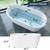 Bathtub, Deep Soaking Tub with Non-Slip Base, CUPC Certified Free Standing Tub, Chrome Drain