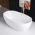 Freestanding Bathtub Contemporary Soaking Tub, White Acrylic(Brushed Gold