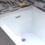Bathtub in White with Left Drain, Chrome pop-up Drain Included