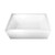 Acrylic Alcove Tub with Left Hand Drain, White