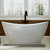Bathtub, Flatbottom Acrylic Soaking Tub, Contemporary Stand Alone Design