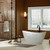 Bathtub, Flatbottom Acrylic Soaking Tub, Contemporary Stand Alone Design