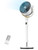 Dreo Fan for Bedroom, 120° Oscillating Standing Fan, Quiet Pedestal Fan with DC Motor, 9 Speeds, 4 modes, 20dB, 120° Manual Vertical, 37-42" Adjustable Height, 9H Timer, White