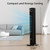 Antarctic Star Tower Fan Portable Floor Fans 85°Oscillating Fan Quiet Cooling 12H Timer Remote Control Standing Bladeless Electric 3 Wind Speeds 4 Modes Bedroom Office,36 inch, Black