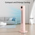 Antarctic Star Tower Fan Portable Floor Fans 85°Oscillating Fan Quiet Cooling 12H Timer Remote Control Standing Bladeless Electric 3 Wind Speeds 4 Modes Bedroom Office,36 inch, Pink