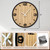 AXAORIRA 12 Inch Round Wall Clock Battery Operated, Wooden Decorative Analog Clocks Non-Ticking Quartz for Apartment, Living Room, Bedroom, Hallway, Classroom - Gifts for Family and Friends