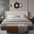 AXAORIRA 47x19 Inches Large Modern Decorative Wall Clock, Abstract Non-Ticking Battery Operated Analog Clocks for Living Room, Bedroom, Home & Office - Easy to Read