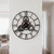 AMAATE Steampunk Wall Clock 24 Inch, Industrial Metal Gears with Roman Numerals, Retro Distressed Finish Mechanical Art for Bar, Living Room, Cafe Decor