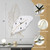 Anmotpe 30 inch Metal Feather Large Modern Wall Clock, Silent Non-Ticking Decorative Clocks for Living Room, Bedroom, Dining Room