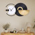Anmotpe Large Wall Clock Geometric Oversize Modern Clocks Battery Operated Gold Iron Silent Non-Ticking Big Clocks for Living Room, Kitchen, Dining Room, Bedroom