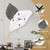 Anmotpe 18x27 inch Large Modern Feather Leaf Shape Wall Clock for Living Room Decor, White Unique Silent Decorative Art Clock for Home Bedroom Office Dining Kitchen