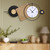 Anmotpe 37.7X21Inch Large Modern Wall Clock Geometric Dial-Solid Wood Metal Frame Silent Non Ticking Wall Clocks for Living Room, Bedroom Decoration, Contemporary Home Wall Decor Gift Idea