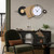 Anmotpe 37.7X21Inch Large Modern Wall Clock Geometric Dial-Solid Wood Metal Frame Silent Non Ticking Wall Clocks for Living Room, Bedroom Decoration, Contemporary Home Wall Decor Gift Idea