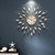 PSYCHE GOD 24" Large Sunburst Wall Clock, Modern Metal Decorative Clock, Silent Non‑Ticking Battery Powered, Mid‑Century Starburst Art Decor for Living Room Bedroom Office Home