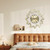 PSYCHE GOD 23 Inch Large Metal Wall Clock Silent Non‑Ticking Battery Operated Modern Starburst Decorative Clock for Living Room Bedroom Kitchen Office