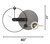 PSYCHE GOD Mid Century Modern Large Silent Wall Clock Non Ticking for Living Room, 40 inch Giant Decorative Round Black Clock for Wall, Big Unique Metal Fancy Clock Wall Decor for Bedroom Entryway