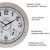 CLXEAST 18 Inch Illuminated Outdoor Clock with AI Smart Sensor, Large Farmhouse Wall Clock with Temperature & Humidity,Weathered White Finish,Unique House Warming Gifts