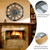 TOPPTIK 24 Inch Moving Gear Wall Clock, Oversized Wall Clocks, Clock Living Room Decor, Solid Wood Frame, Battery Operated, Large Wall Clock with Steampunk Industrial for Fireplace(Brown)