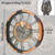 TOPPTIK 24 Inch Moving Gear Wall Clock, Oversized Wall Clocks, Clock Living Room Decor, Solid Wood Frame, Battery Operated, Large Wall Clock with Steampunk Industrial for Fireplace(Brown)