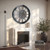 TOPPTIK 27 Inch Moving Gear Wall Clock, Oversized Wall Clocks, Clock Living Room Decor, Solid Wood Frame, Battery Operated, Large Wall Clock with Steampunk Industrial for Fireplace(Gray)