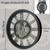 TOPPTIK 30 Inch Industrial Steampunk Wall Clock, Oversized Solid Wood Frame, Battery Operated, Large Wall Clock with Real Rotating Gears, Black