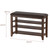Entryway Shoe Storage Bench with Leather Cushion, Shoe Organizer Bench for Entryway, Ideal for Hallways Front Doors Entrances Mudrooms Featuring Rubberwood And 3 Height-Adjustable and Removable Shelve