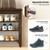 Taitiy Shoe Rack Bench with Rubberwood Flat Top and 3 Adjustable Shelves – Wooden Shoe Rack for Entryway, Hallway, Mudroom, Front Door, or Small Spaces