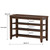 Taitiy Shoe Bench Storage Rubberwood, Entryway Bench with 3-Tiers Height Adjustable, Shoe Rack Front Door Entrance Organizer for Hallway Living Room, Mudrooms, Walnut,31.5"