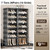 wesimple 28 Pairs Portable Shoe Storage Cabinent of 3-Step Fast Installation,Plastic Shoe Box with Magnetic Clear Door for Entryway, Enclosed Shoe Rack for Sneaker, Heels etc.. (2Row, 7Tier)