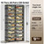 wesimple 40 Pairs Portable Shoe Storage Cabinent of 3-Step Fast Installation,Plastic Shoe Box with Magnetic Clear Door for Entryway, Enclosed Shoe Rack for Sneaker, Heels etc.. (2Row, 10Tier)