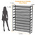 NEYCIL Large Shoe Rack 10 Tier Shoe Organizer, Heavy Duty Metal 5-Tier Stackable Shoe Storage Vertical Shoe Rack for Closet Front Door Entrance, Up to 62 Pairs, 44.8" W x 11.4" D x 71.2" H, Black