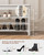 IUNVR Shoe Rack Bench Seat Rubberwood 3-Tier Wooden Storage Bench 550lbs Compact Mid-Century Modern Design for Entryway, Hallway, Closet, Front Door Entrance, Foyer