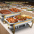 Chafing Dishes for Buffet 4 Pack, 8Qt [Multi-Size Food Pans] High Grade Chafing Dish Buffet Set Rolled-Edge Stacking Design [Easy Storage] Buffet Servers Food Warmers for Parties, Events & Weddings